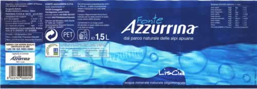 Acqua Minerale Fonte Azzurrina