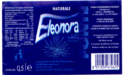 Acqua Minerale Fonte Eleonora