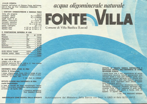 Acqua Minerale Fonte Villa