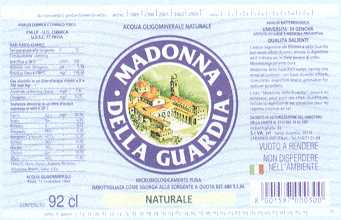 Acqua Minerale Madonna Della Guardia