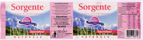 Acqua Minerale Pineta Sorgente Sales