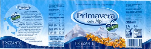 Acqua Minerale Primavera Delle Alpi