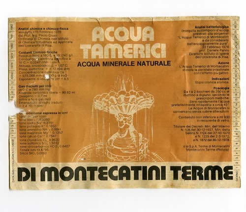 Acqua Minerale Tamerici