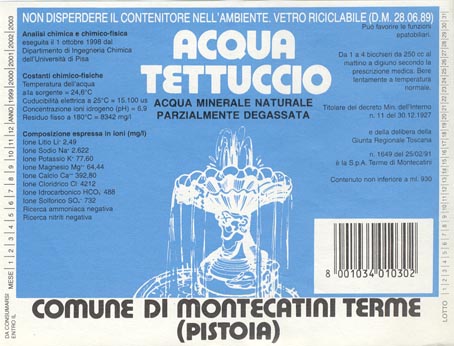 Acqua Minerale Tettuccio