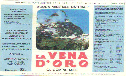 Acqua Minerale Vena D Oro