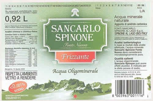 Acqua Minerale Sancarlo Spinone